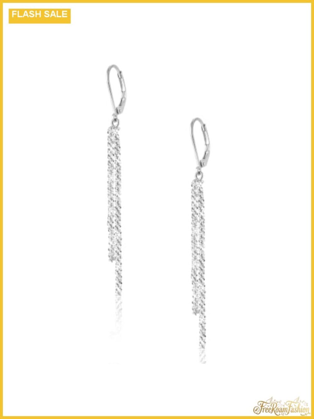 925 Sterling Silver Dangle Earrings Twisted Teardrop Drop Chain Lever Back